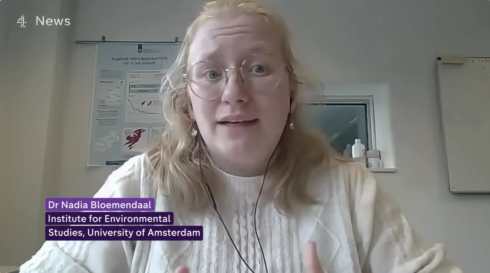 Nadia Bloemendaal on Channel 4 News